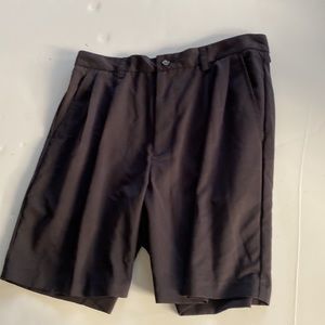 Mens IZOD NEW tag short size 34 Black lightweight suede- like feel washable poly